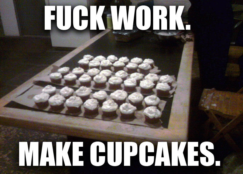 Illustration for article titled The world sucks, so make cake.